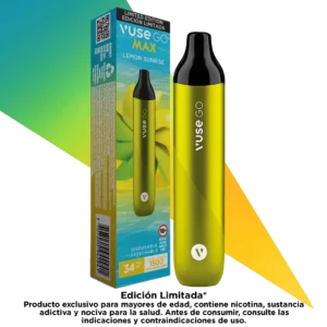 VAPORIZADOR VUSE GO MAX LEMON SUNRISE 1500 PUFFS 34mg