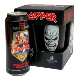 CERVEZA TROOPER IRON MAIDEN LATA ESTUCHE + VASO 500ml