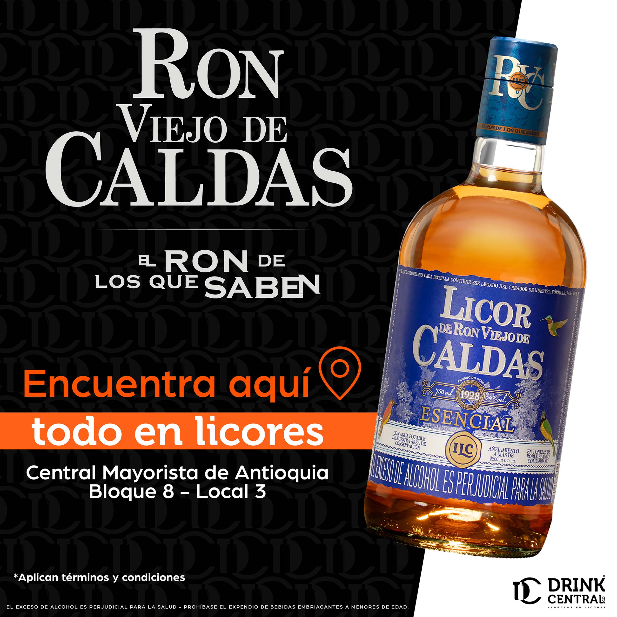 Encuentra aquí todo en licores. Ron Viejo de Caldas